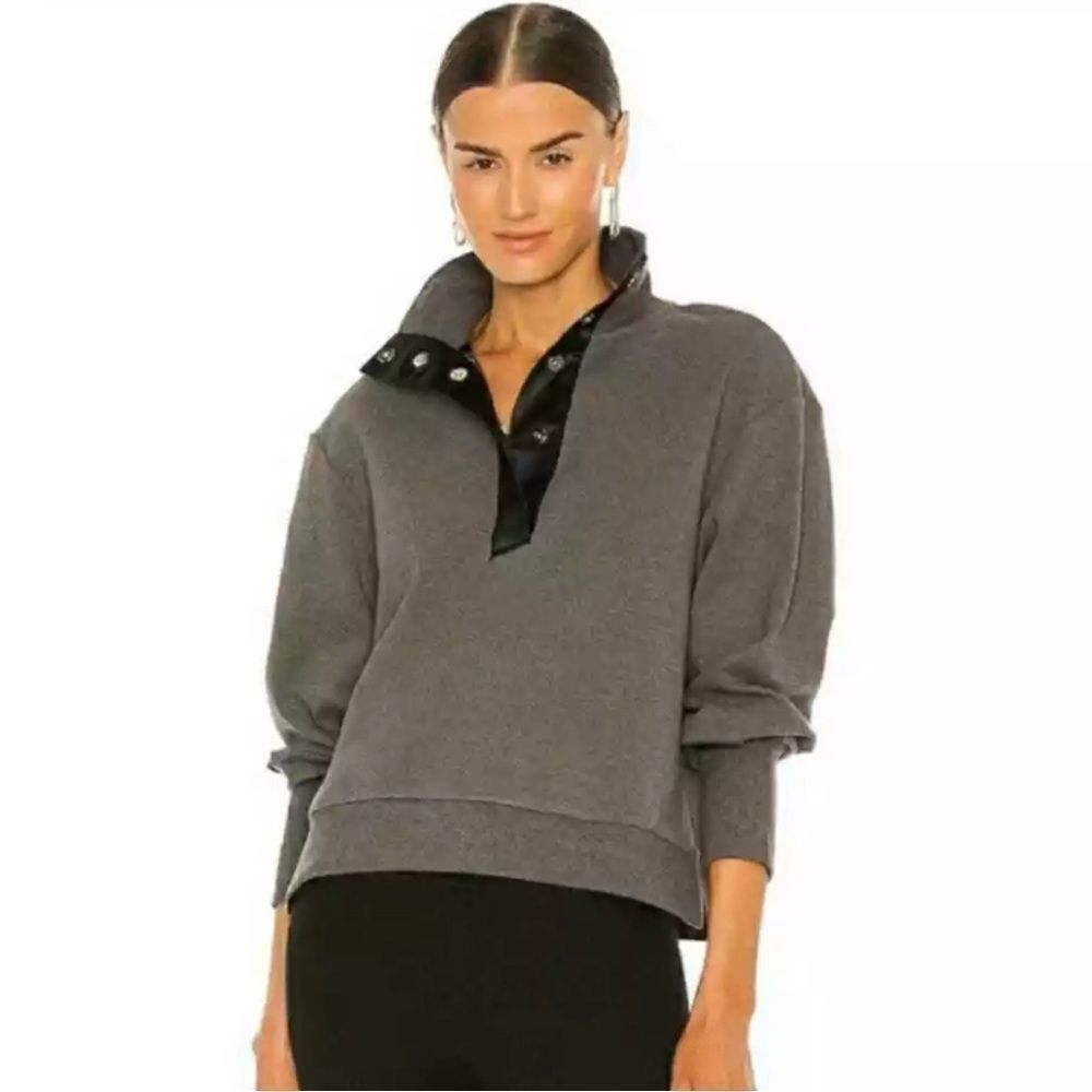 Varley Gray Sweater with Black Accents